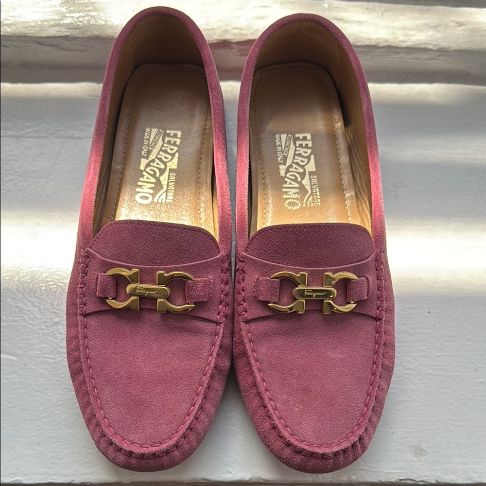 Salvatore Ferragamo Women's Pink Drivers/Loafers (Size: 9)